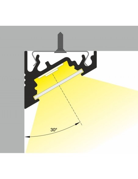 Profile LED Angle 30 / 60 ALU Brut 1000mm