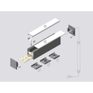 Profilé LED Lumi20 Alu Anodisé 1000mm
