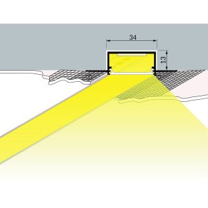 Profilé LUMI30-04 Anodisé 1000mm