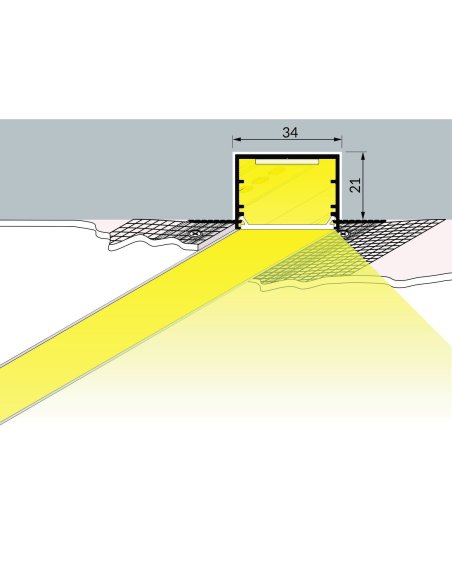 Profilé LUMI30-05 Anodisé 2000mm