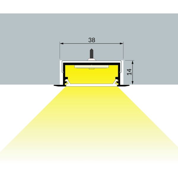 Profilé LUMI30-06 Anodisé 1000mm