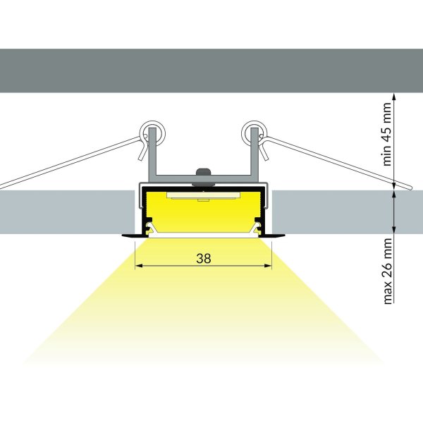 Profilé LUMI30-06 Anodisé 1000mm