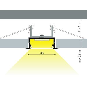 Profilé LUMI30-06 Anodisé 1000mm