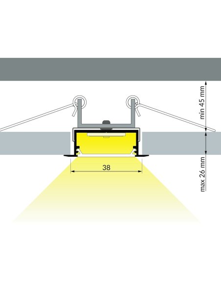 Profilé LUMI30-06 Brut 2000mm