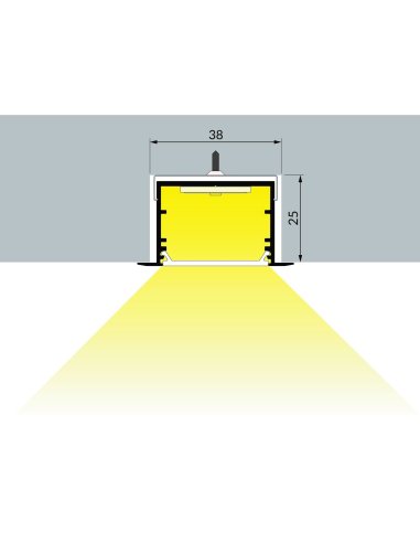 Profilé LUMI30-07 Anodisé 2000mm