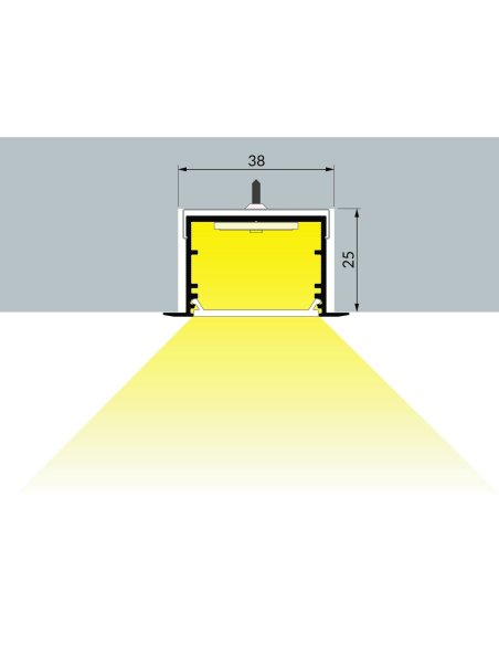 Profilé LUMI30-07 Anodisé 2000mm