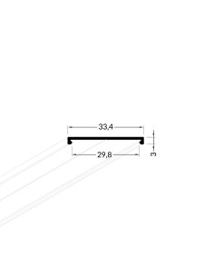 Profilé LUMI30-09 Anodisé 1000mm 2