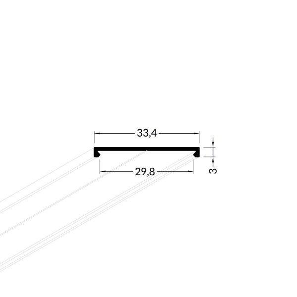 Profilé LUMI30-09 Noir 2000mm
