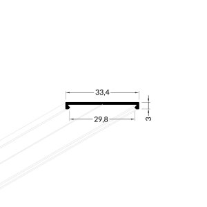 Profilé LUMI30-09 Brut 1000mm