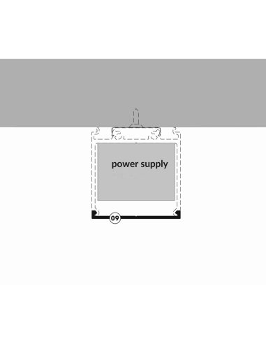 Profilé LUMI30-09 Anodisé 1000mm