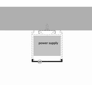 Profilé LUMI30-09 Anodisé 2000mm