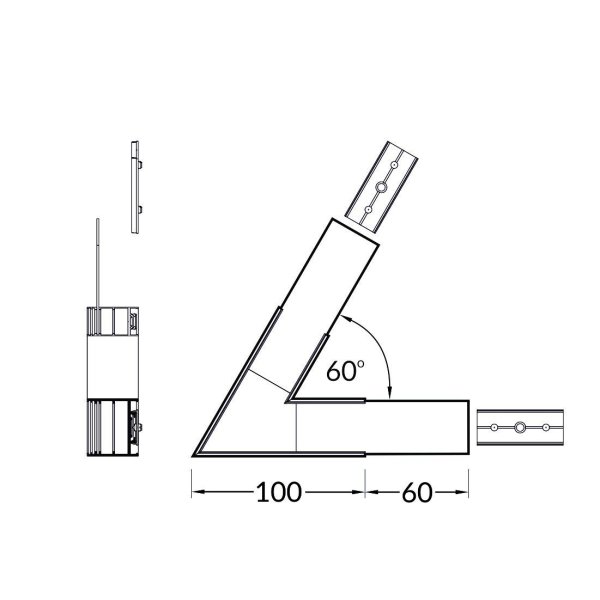 connecteur LUMI30-02 60 deg Blanc