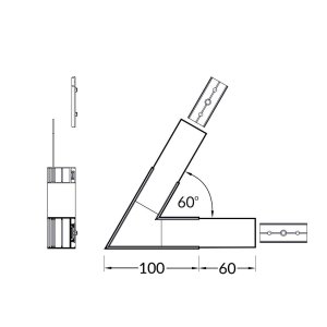 connecteur LUMI30-02 60 deg Blanc