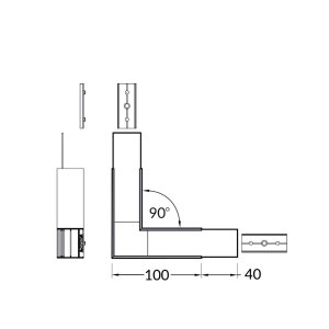 connecteur LUMI30-02 90 deg Blanc
