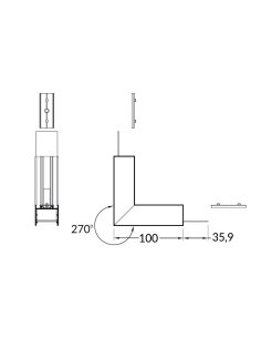 connecteur LUMI30-02 270 deg d'inclinaison Noir 2