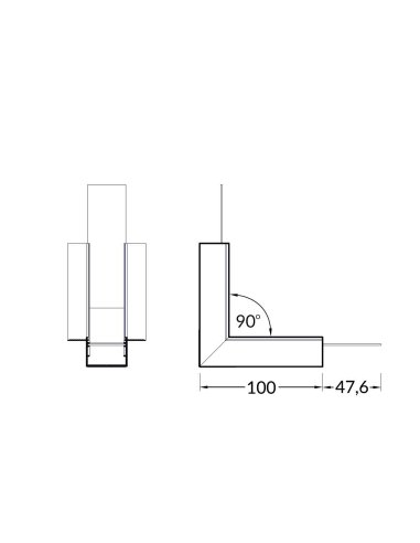 connecteur LUMI30-05 90 deg d'inclinaison Blanc