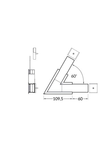 connecteur LUMI30-07 60 deg Blanc
