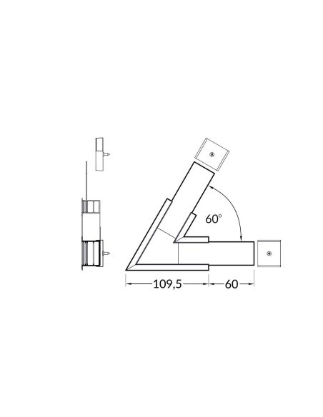 connecteur LUMI30-07 60 deg Blanc