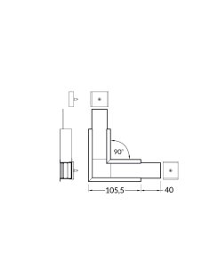 connecteur LUMI30-07 90 deg Anodisé 2