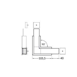 connecteur LUMI30-07 90 deg Blanc