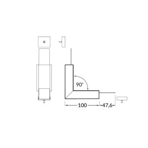 connecteur LUMI30-07 90 deg d'inclinaison Blanc