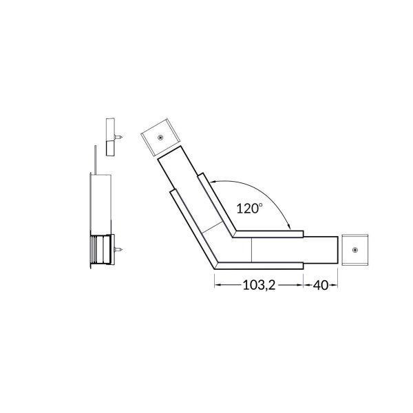 connecteur LUMI30-07 120 deg Noir