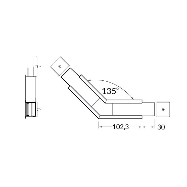 connecteur LUMI30-07 135 deg Blanc