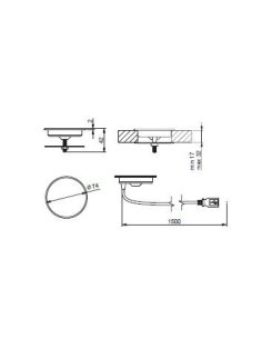 Chargeur sans fil LUX Avec alimentation, câble USB 2m 2