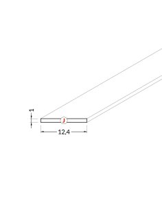 Diffuseur PROFILE LED Type J - 12,4mm - Depoli - 1000mm 2