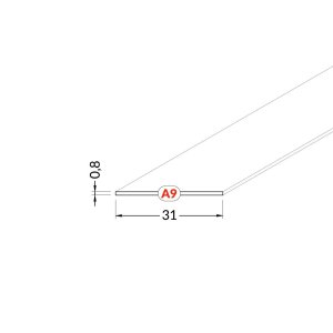 Diffuseur Pofilé LED A9 Blanc 1000mm 2