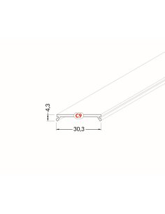 Diffuseur Pofilé LED Clip C9 transparent 1000mm 2