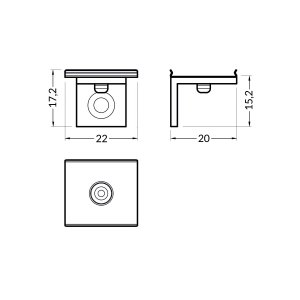 Support Profilé courbe12 côté U5 NOIR