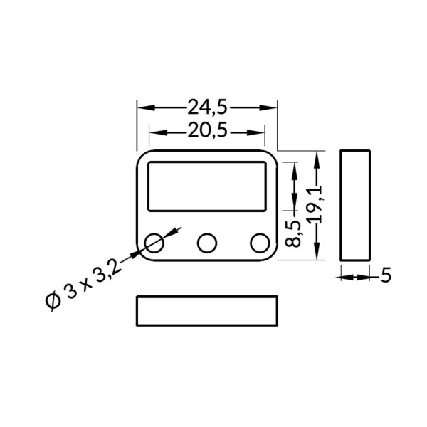 Support de Montage Bout Profilé PLAT10 (x2)