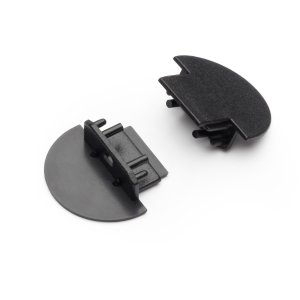 TERMINAISON PROFILE LED RAINURE Noir (x2)