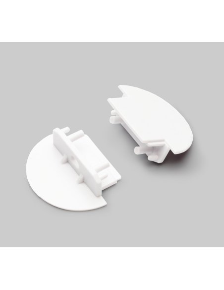 Terminaison Profilé LED Rainure14 Blanc (x2)