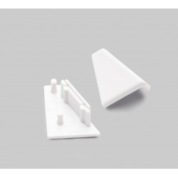 TERMINAISON PROFILE LED ANGLE 30°/60° Blanc (x2)