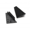 Terminaison Profilé LED Angle 30/60-14 noir (x2)