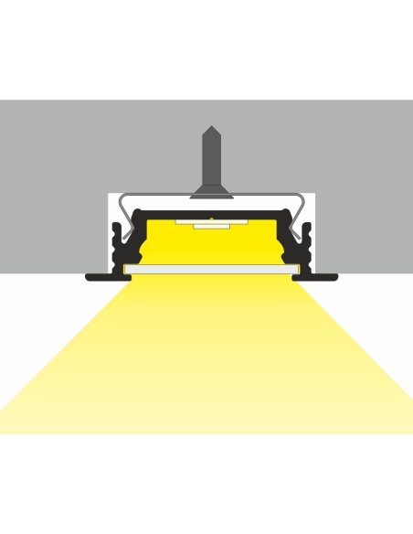 Profile LED Rainure14 ALU Blanc 1000mm