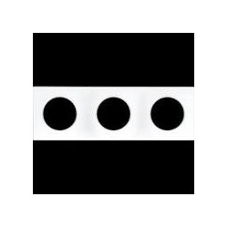 SQUARE PLAQUE BLC 3P entr.71mm