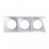 SQUARE PLAQUE SILVER 3P entr.71mm