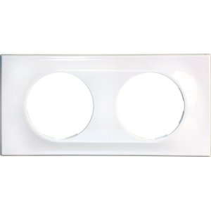 COMETE Plaque 2 postes Classic White