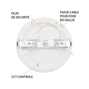 Plafonnier LED BLANC Ø170 ROND 12 Watt CCT DIMMABLE 2
