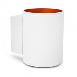 Applique murale LED G9 x 1 Blanc / Doré Cylindrique IP20