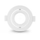 SUPPORT DE SPOT ROND Orientable Blanc Ø90mm