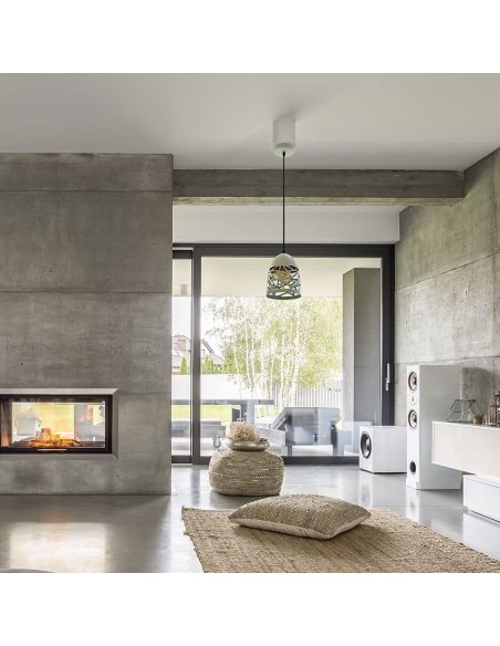 Suspension Douille E27 Gris Mat