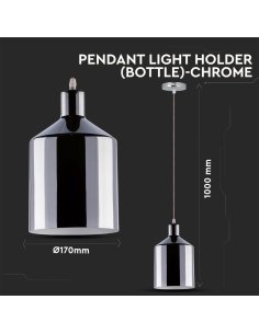 Suspension Douille E27 Chrome 2