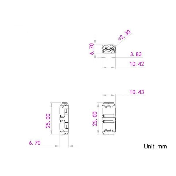 Connecteur I - 2 conducteurs 300V 9A IP40