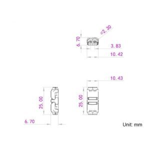 Connecteur I - 2 conducteurs 300V 9A IP40