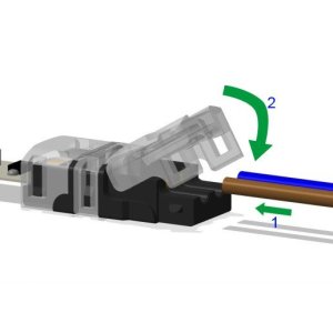 Connecteur CLIPO Câble-Bande 8mm 2 Pins IP20