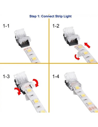 Connecteur CLIPO Câble-Bande 10mm 3 Pins IP65